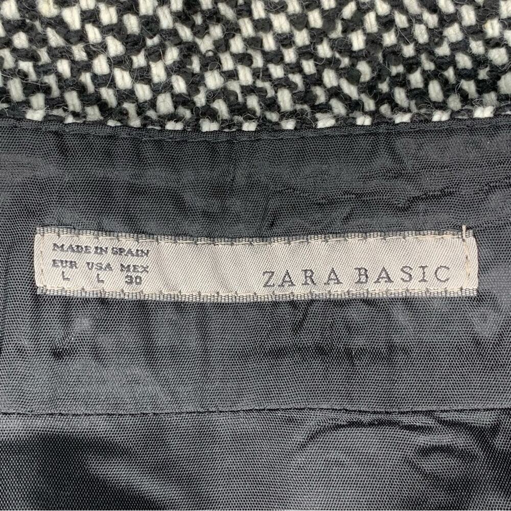 Zara Basic Skirt Gray Tweed Full Lining Hidden Si… - image 7